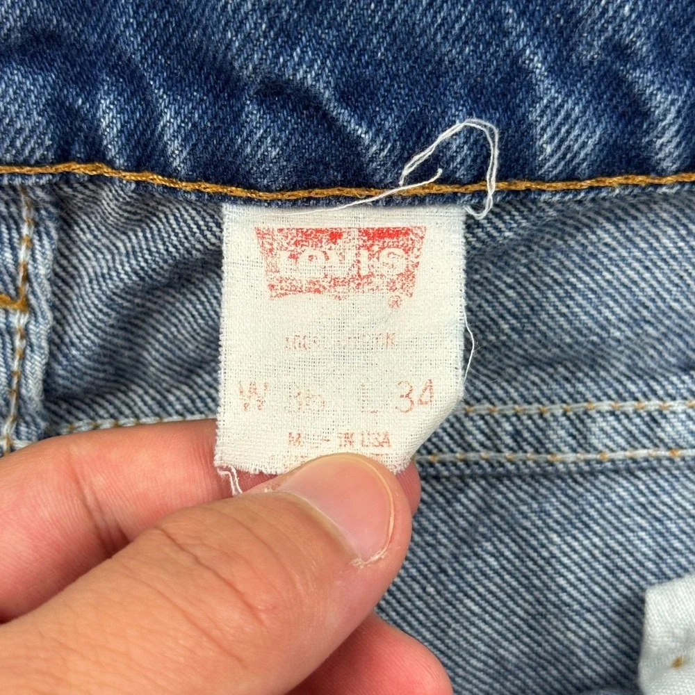 Vintage Levi's 550 Jeans Mens 36x34 Blue Denim Orange Tab USA Relaxed Fit